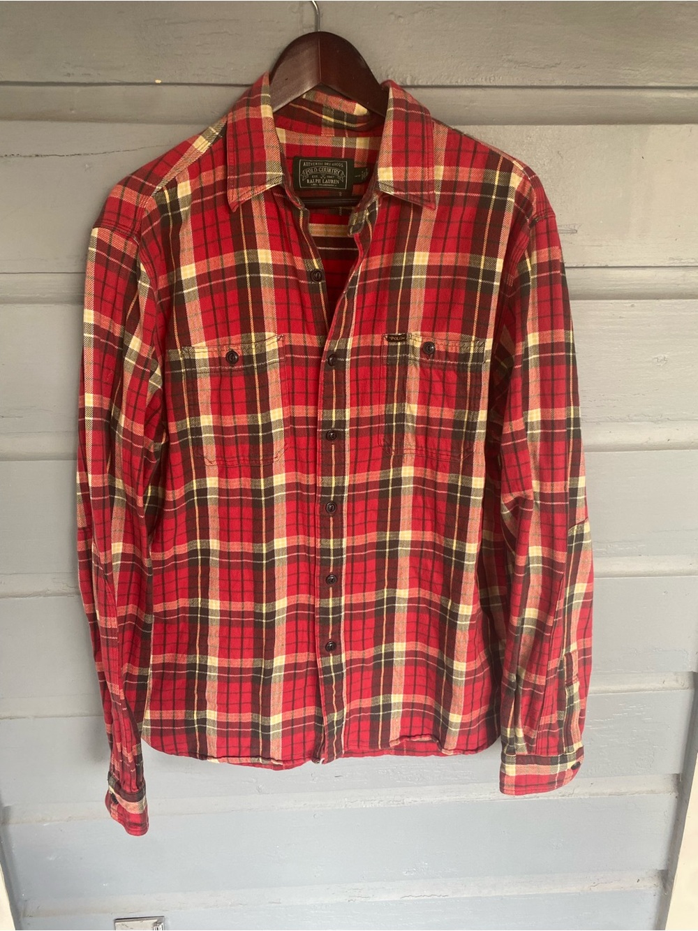 Polo Country Ralph Lauren Flannel Shirt Large EUC